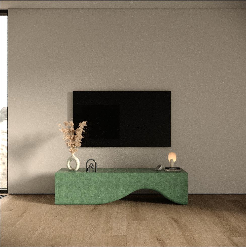 dekorlim curve hafif beton tv unitesi